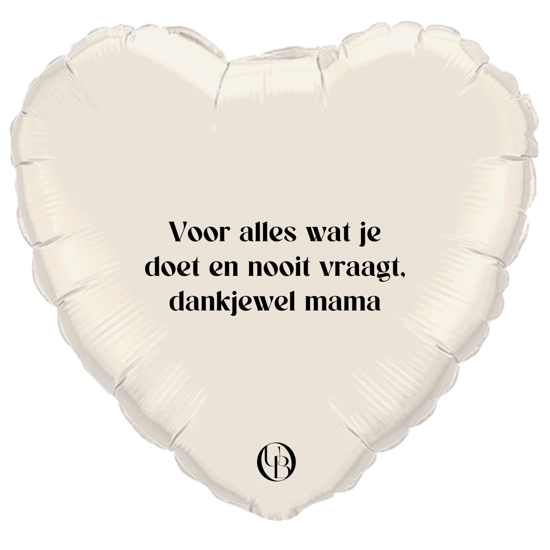 Folieballon moederdag - 'dankjewel mama'
