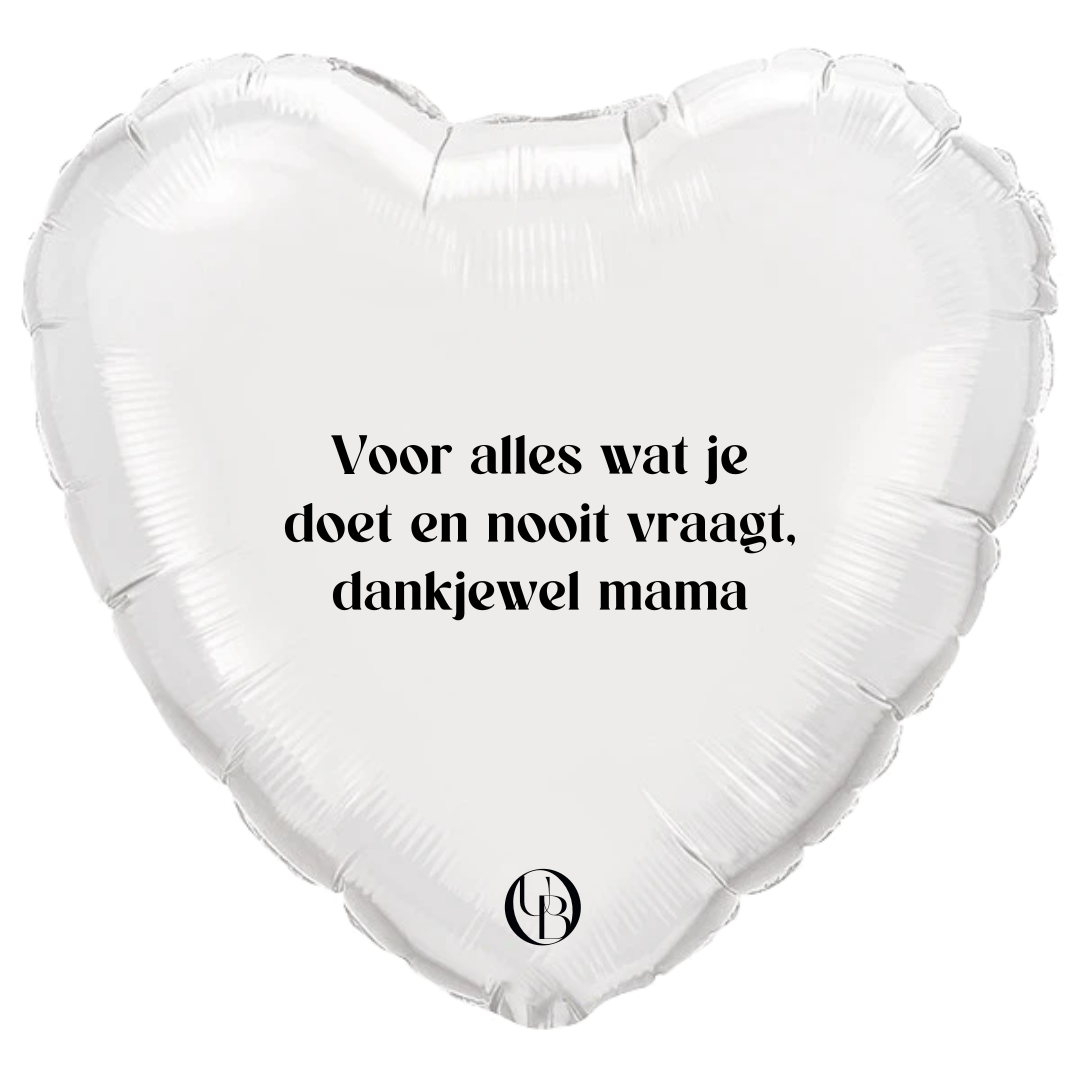 Folieballon moederdag - 'dankjewel mama'