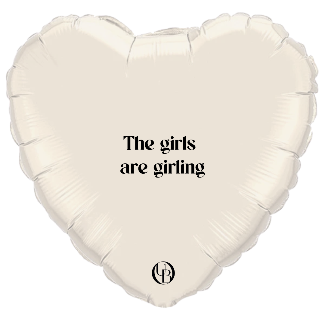 Folieballon vriendschap - 'girls are girling'