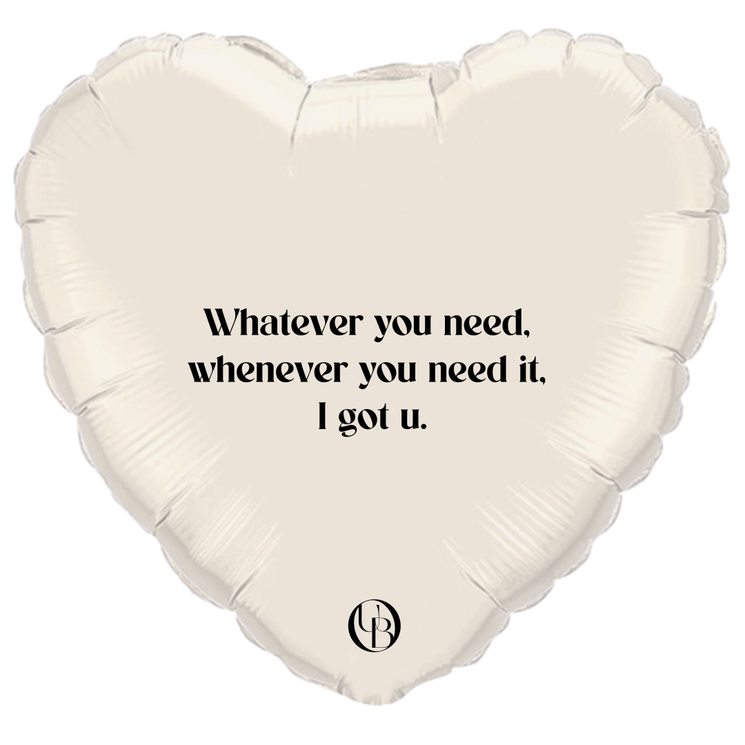 Folieballon support - 'whatever, whenever'