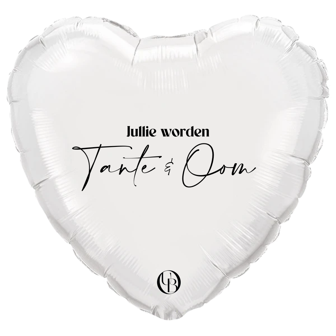 Folieballon geboorte - 'oom & tante'