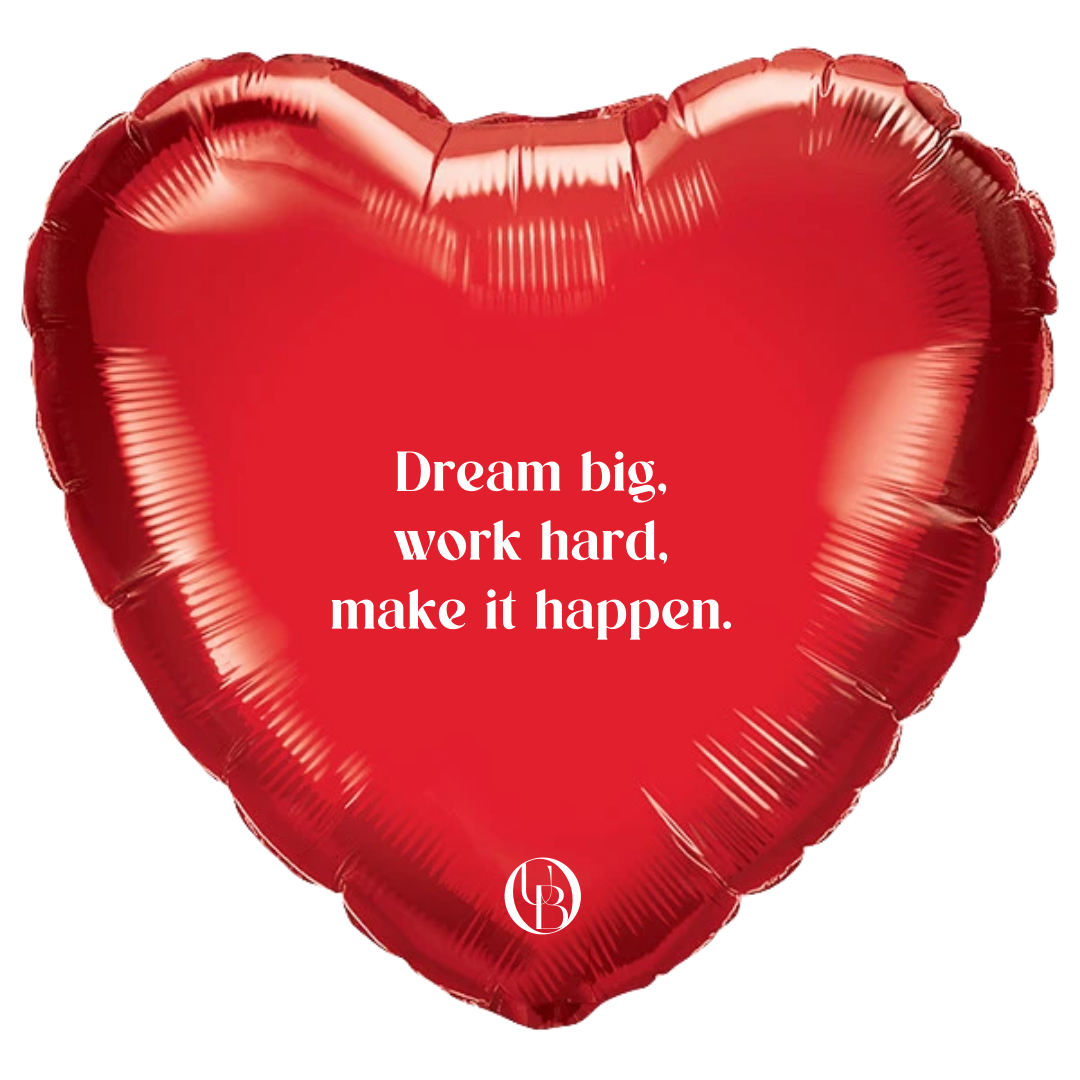 Folieballon zakelijk - 'dream big, work hard'