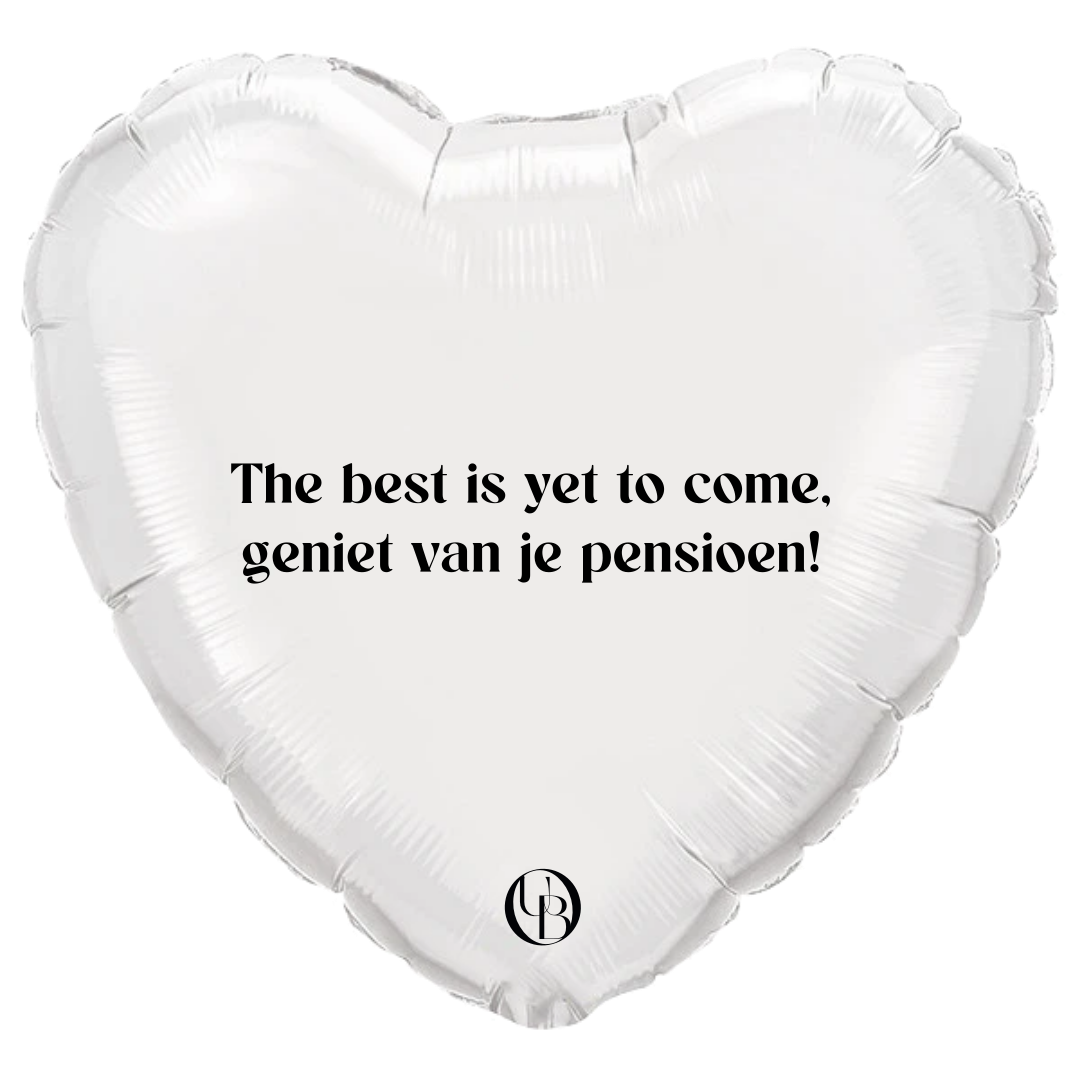 Folieballon zakelijk - 'geniet van je pensioen'