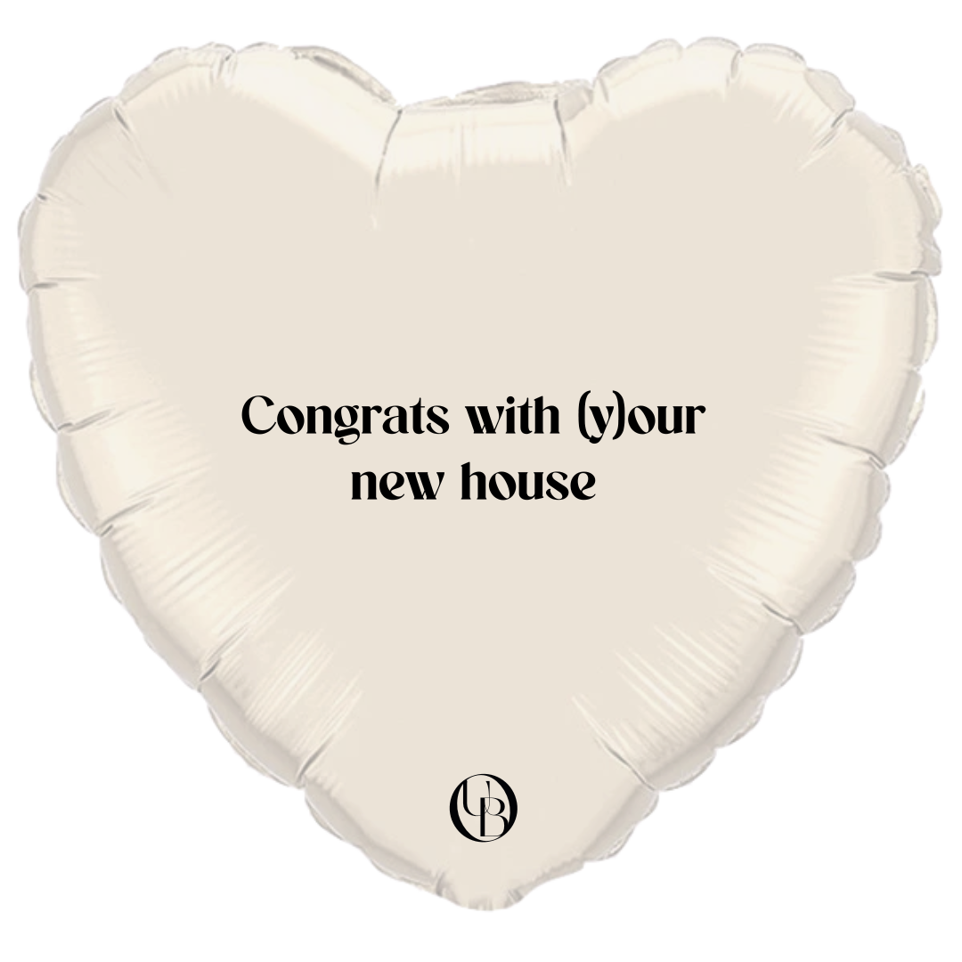 Folieballon iets te vieren - '(y)our new house'