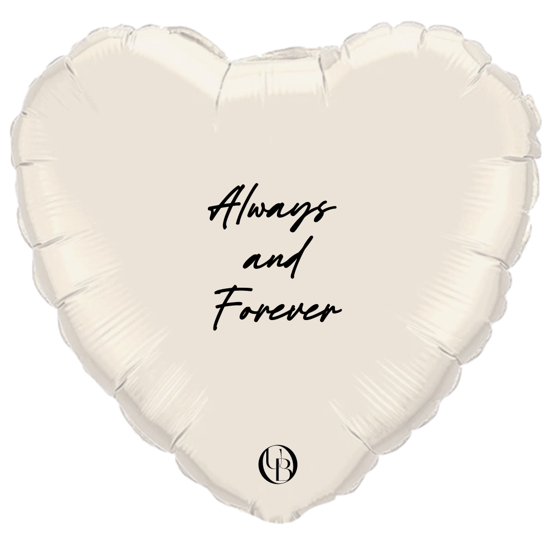 Ballon met romantische boodschap, perfect voor een verjaardag of jubileum