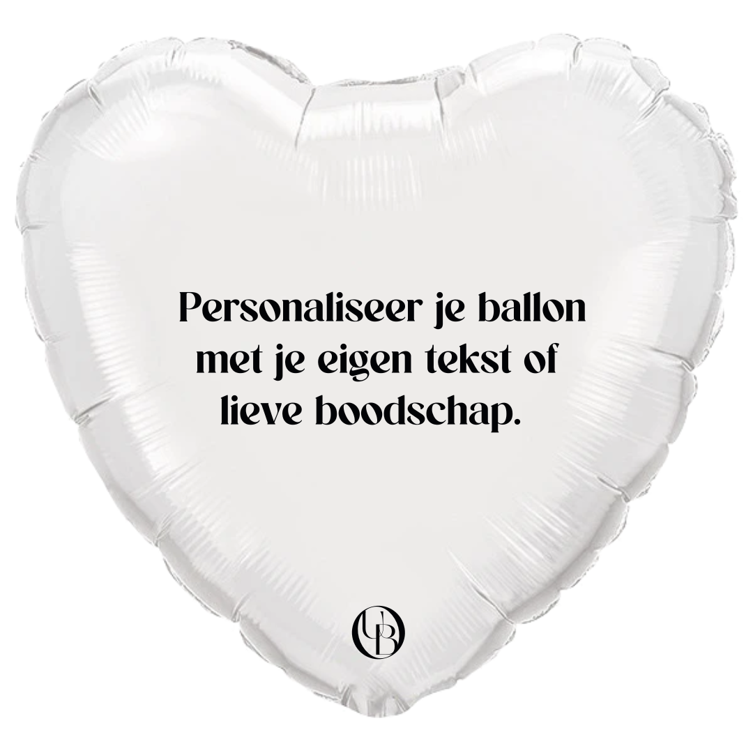 Gepersonaliseerde helium ballon met eigen tekst of logo