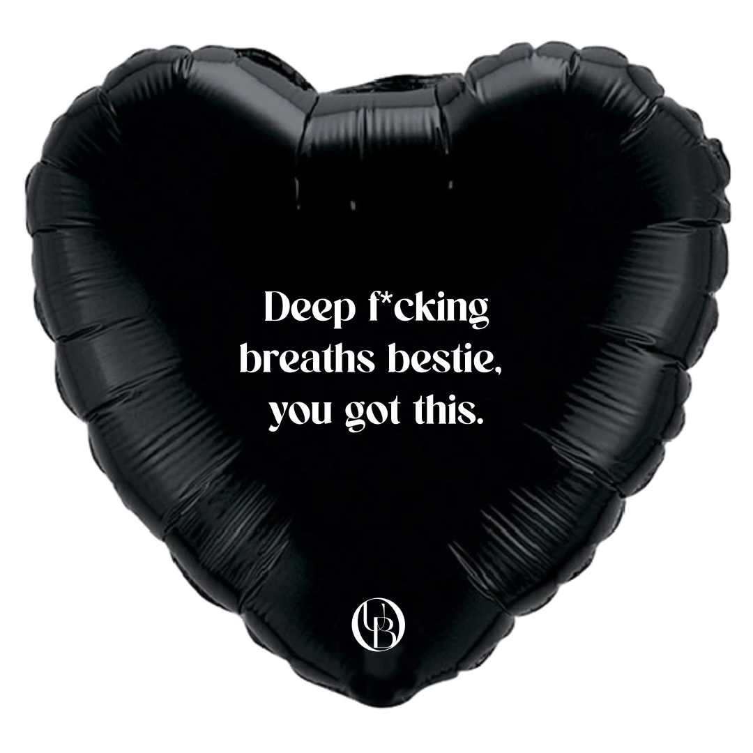 Folieballon vriendschap - 'deep breaths'
