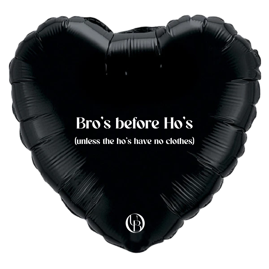 Folieballon vriendschap - 'bro's before ho's'