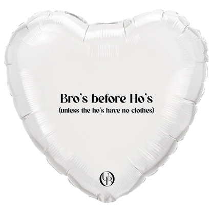 Folieballon vriendschap - 'bro's before ho's'