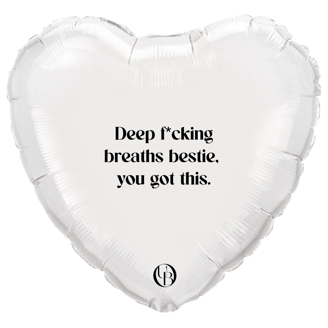 Folieballon vriendschap - 'deep breaths'
