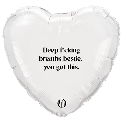 Folieballon vriendschap - 'deep breaths'