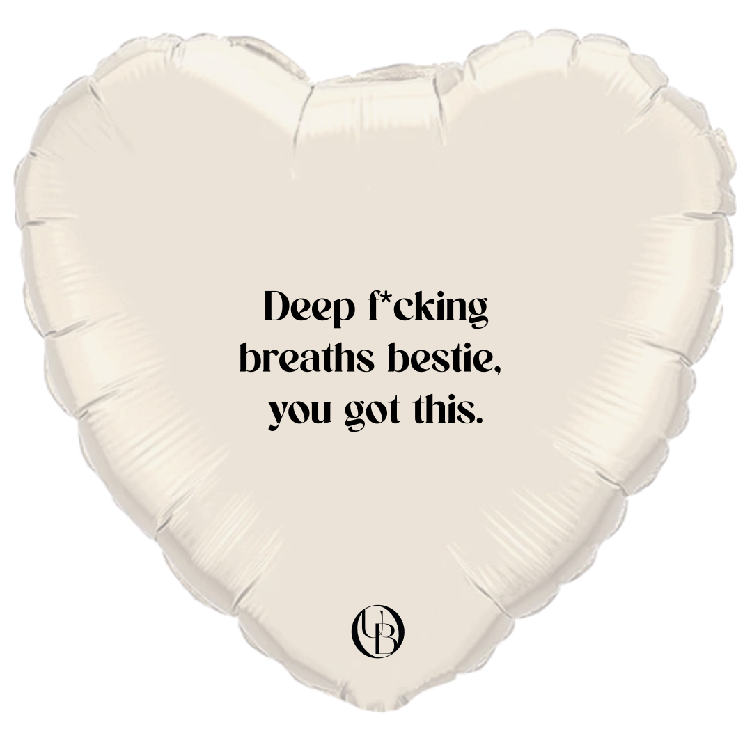 Folieballon vriendschap - 'deep breaths'