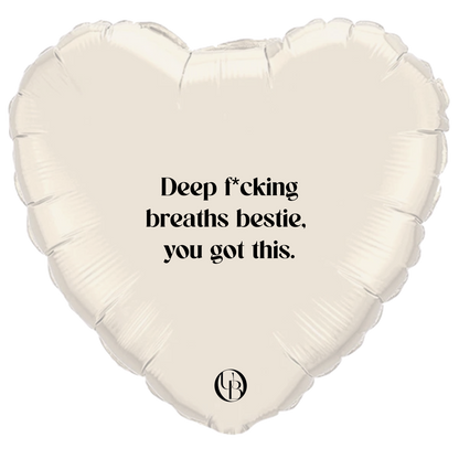 Folieballon vriendschap - 'deep breaths'