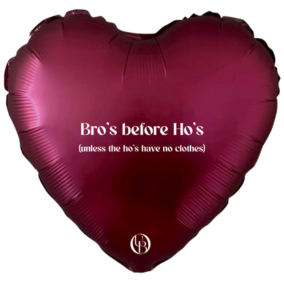 Folieballon vriendschap - 'bro's before ho's'