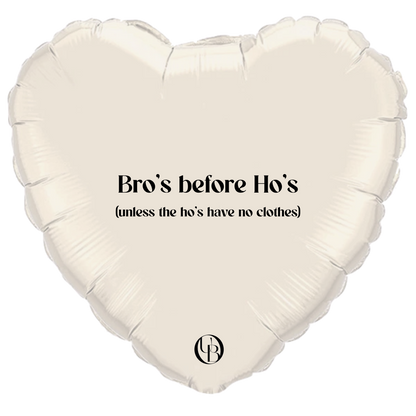Folieballon vriendschap - 'bro's before ho's'