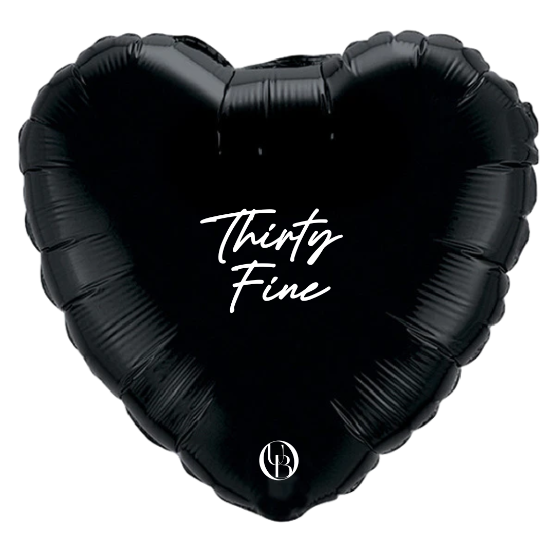 Helium ballon dertigste verjaardag gepersonaliseerd cadeau met tekst