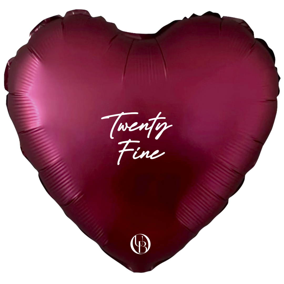 Helium ballon twintigste verjaardag gepersonaliseerd cadeau met tekst