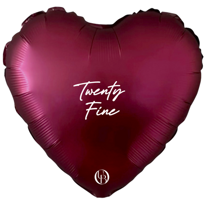 Helium ballon twintigste verjaardag gepersonaliseerd cadeau met tekst